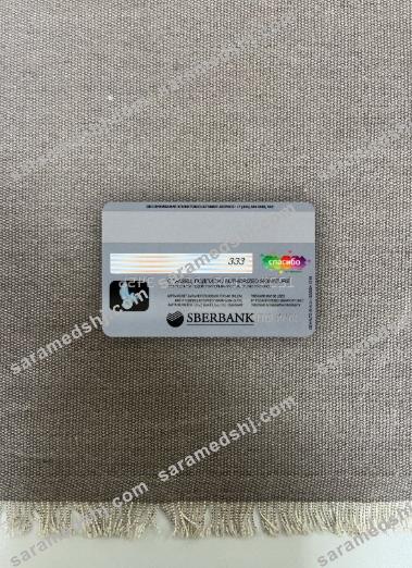 Russia Sberbank visa credit card gray photolook back